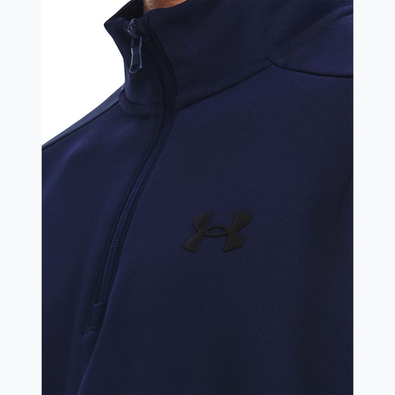 Men's Under Armour Fleece 1/4 Zip midnight navy/black training sweatshirt 6