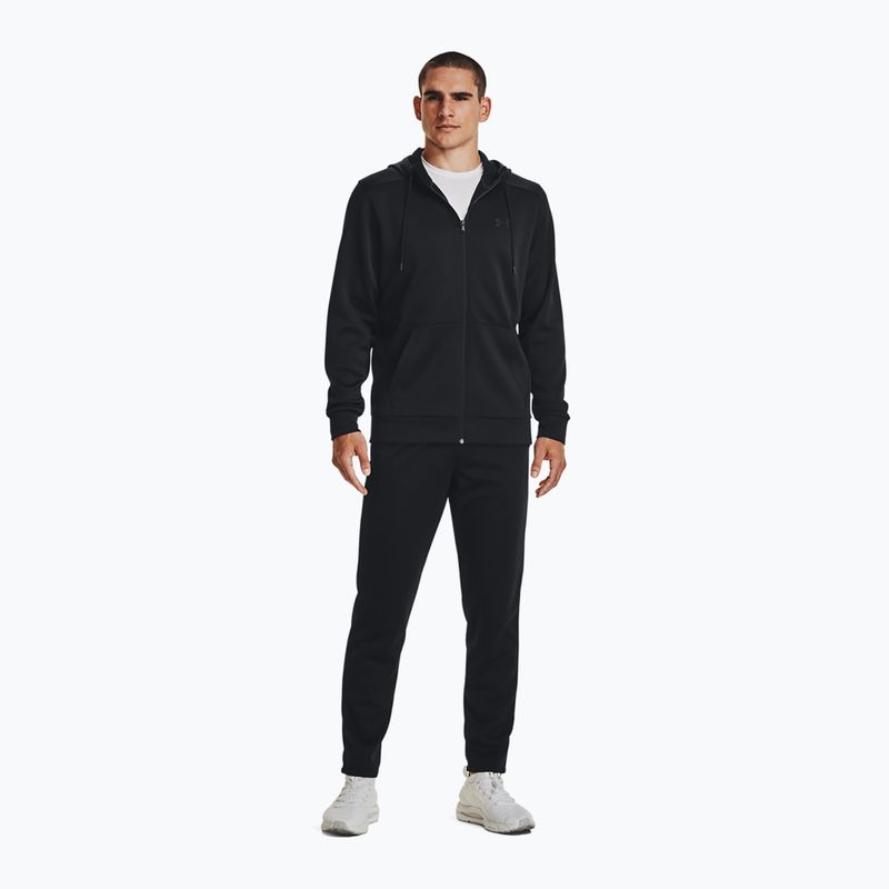 Men's sweatshirt Under Armour Fleece FZ Hoodie black/black 2