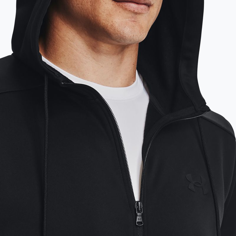 Men's sweatshirt Under Armour Fleece FZ Hoodie black/black 4