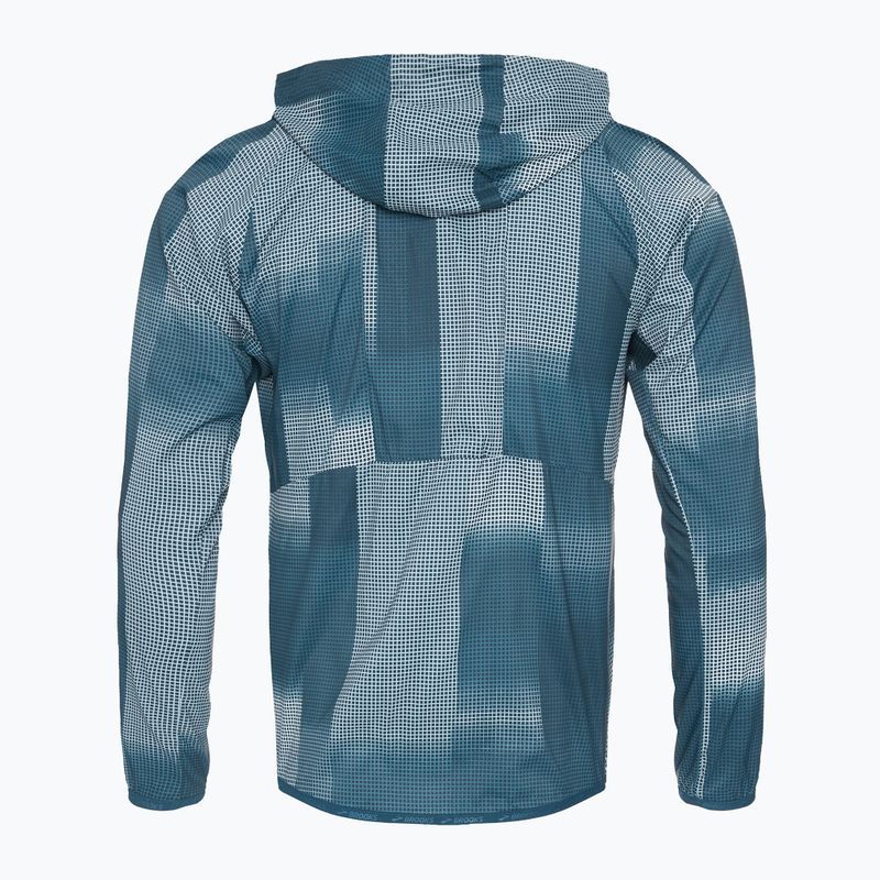 Men's Brooks Canopy running jacket indigo rush/altitude print 2