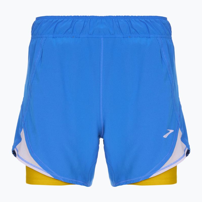 Women's Brooks Chaser 5" 2-In-1 running shorts bluetiful/golden hour