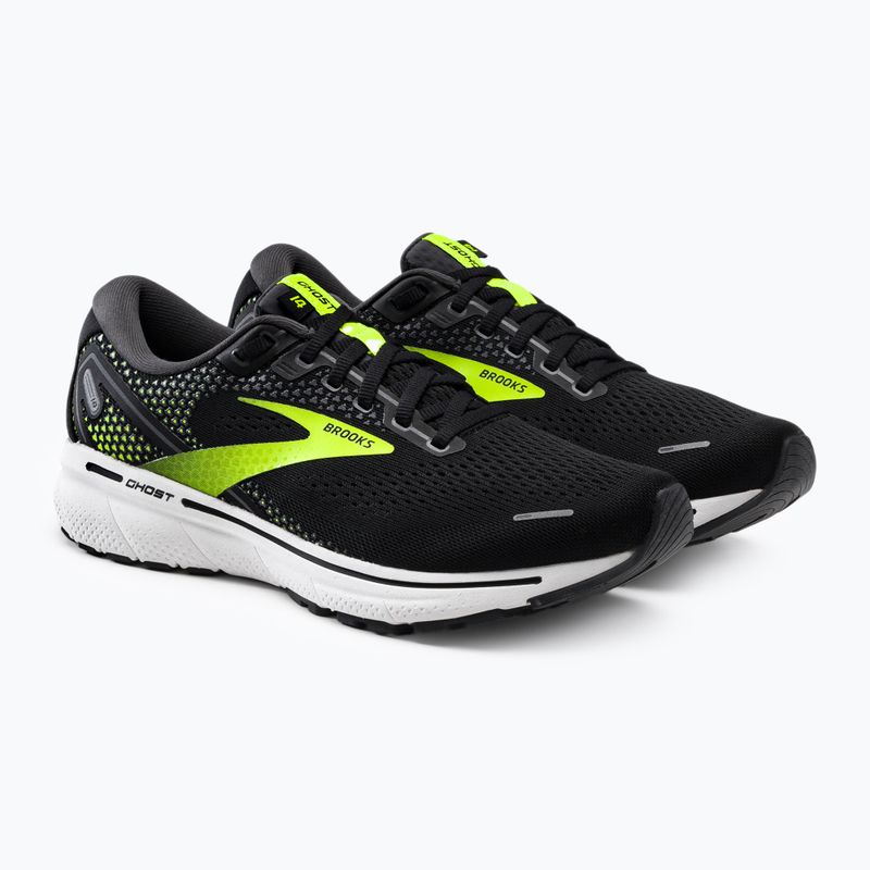 Brooks Ghost 14 men's running shoes black-green 1103691D047 5