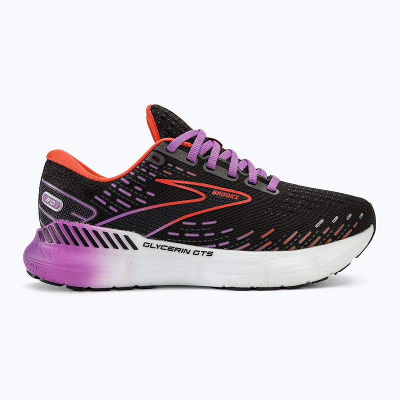 Women's running shoes Brooks Glycerin GTS 20 black/bellflower/fiesta 2
