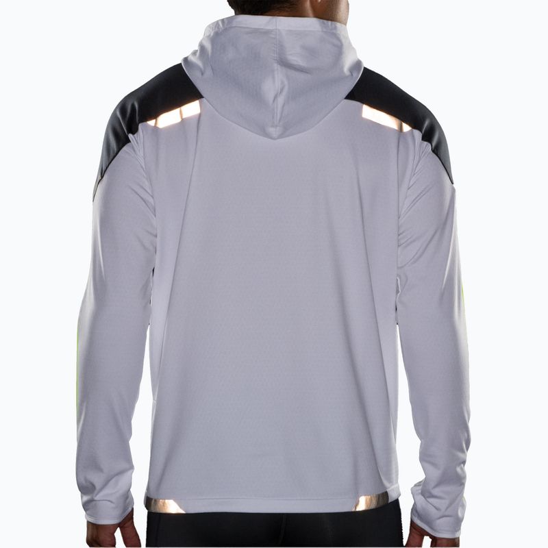 Men's Brooks Run Thermal white/asphalt/nightlife running sweatshirt 7