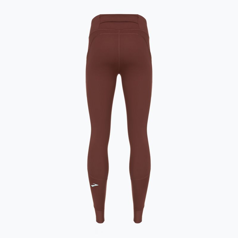 Women's Brooks Momentum Thermal Tight running leggings raisin 2