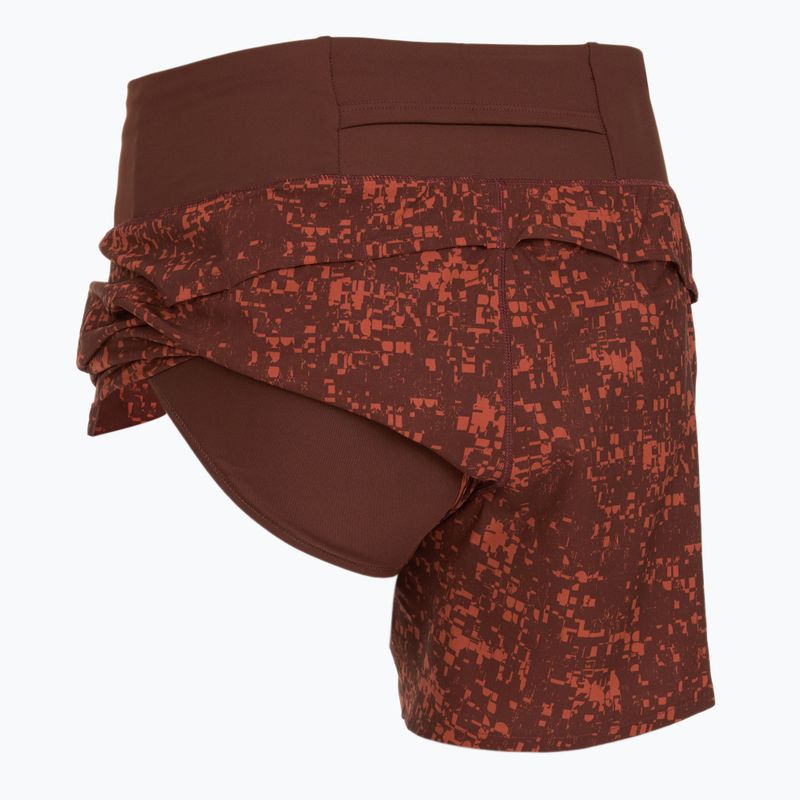 Women's Brooks Chaser 5" running shorts raisin glitch print 4