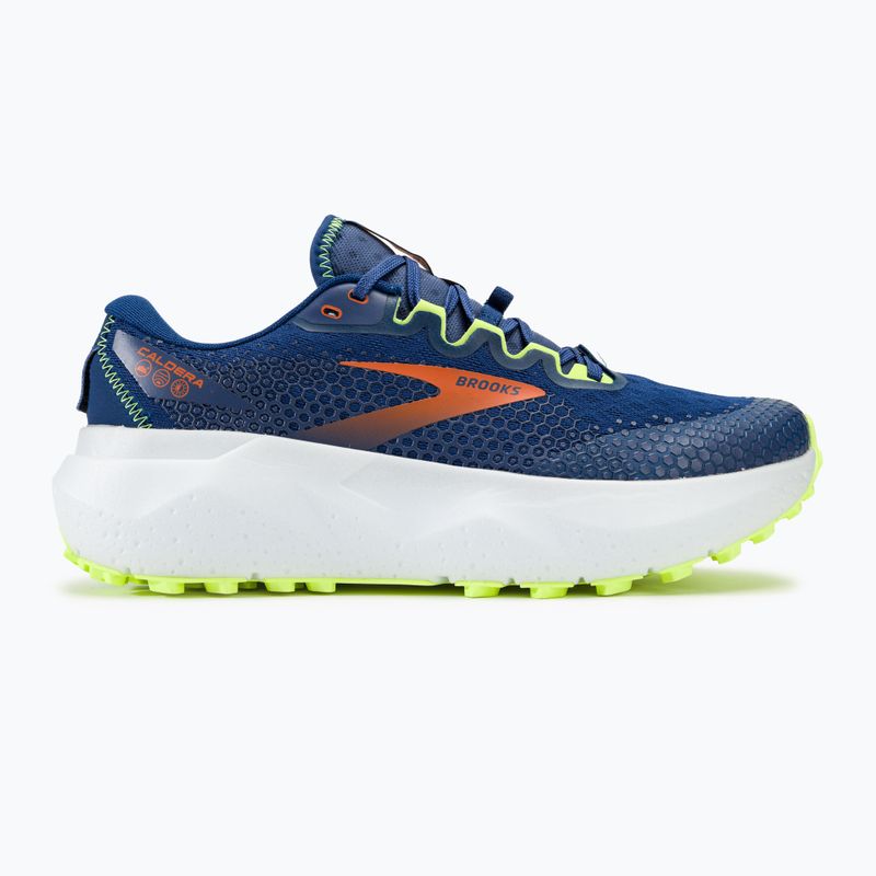 Brooks Caldera 6 men's running shoes navy/firecracker/sharp green 2