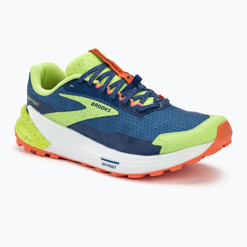 Brooks Catamount 2 men's running shoes navy/firecracker/sharp green