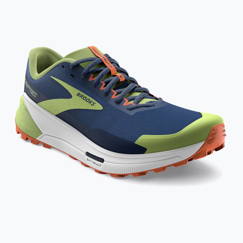 Brooks Catamount 2 men's running shoes navy/firecracker/sharp green 8