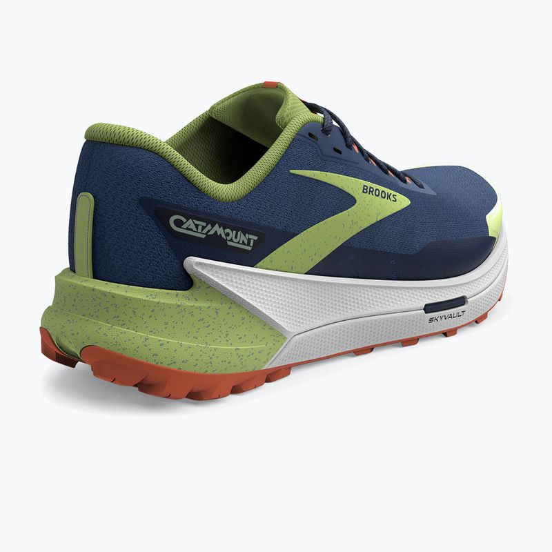 Brooks Catamount 2 men's running shoes navy/firecracker/sharp green 11