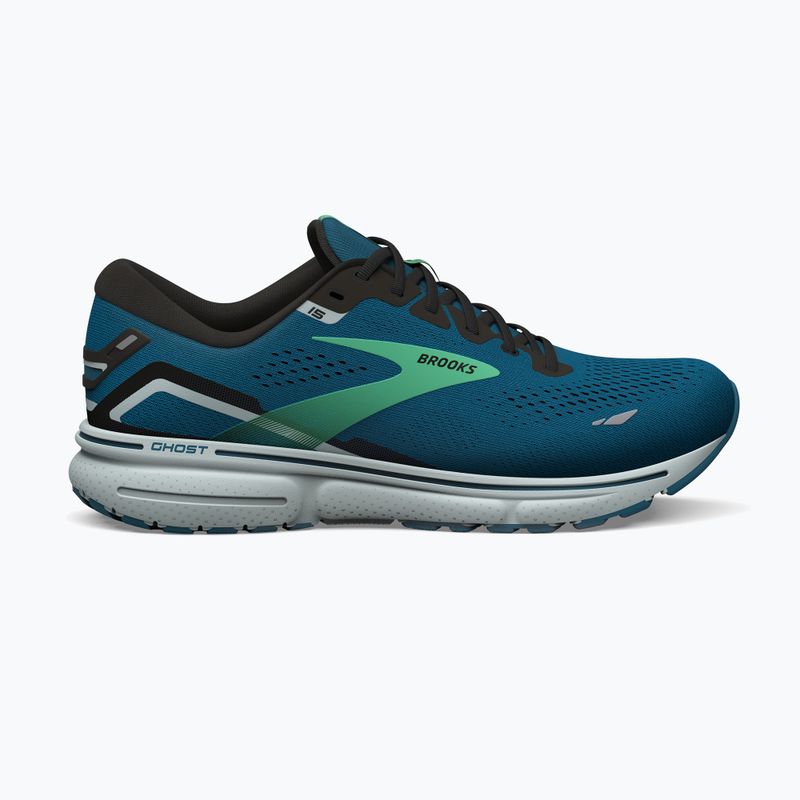 Brooks Ghost 15 men's running shoes morrocan blue/black/spring bud 12