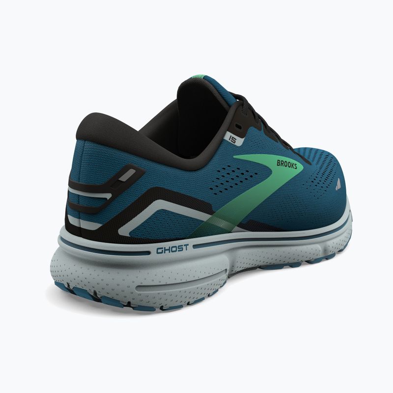 Brooks Ghost 15 men's running shoes morrocan blue/black/spring bud 16