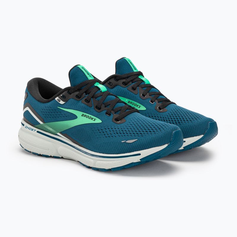 Brooks Ghost 15 men's running shoes morrocan blue/black/spring bud 4