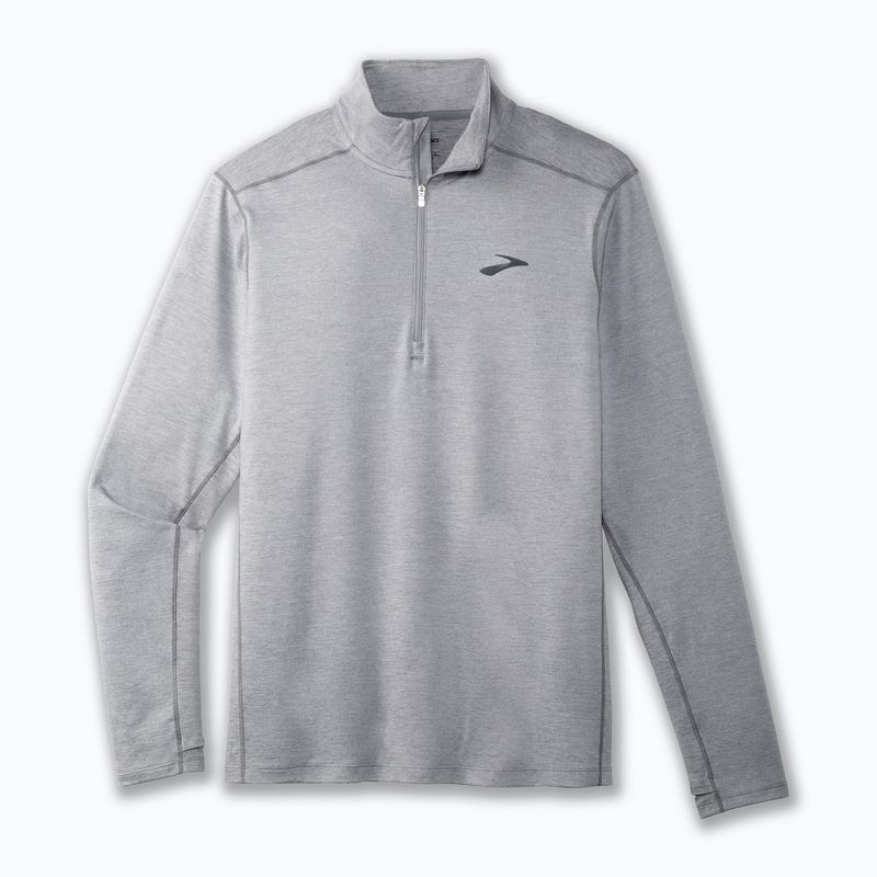 Men's Brooks Dash 1/2 Zip 2.0 htr stone running sweatshirt 2