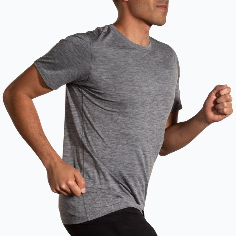 Men's Brooks Luxe htr charcoal running shirt 2