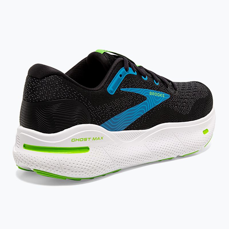 Brooks Ghost Max men's running shoes black/atomic blue/jasmine 10