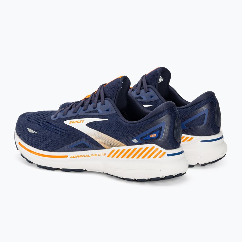 Brooks Adrenaline GTS 23 men's running shoes peacoat/ultramarine/orange 4