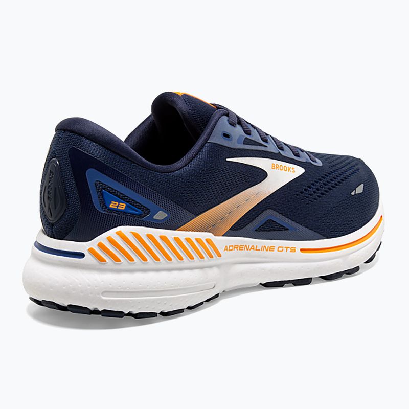 Brooks Adrenaline GTS 23 men's running shoes peacoat/ultramarine/orange 10
