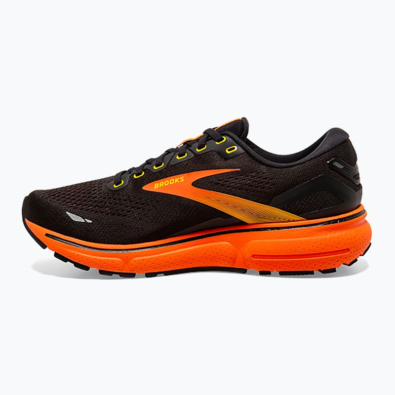 Brooks Ghost 15 men's running shoes black/yellow/red 9