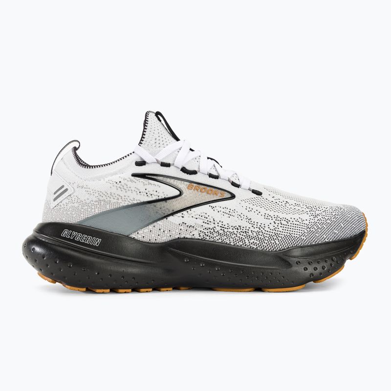 Brooks Glycerin StealthFit 21 men's running shoes white/grey/black 3