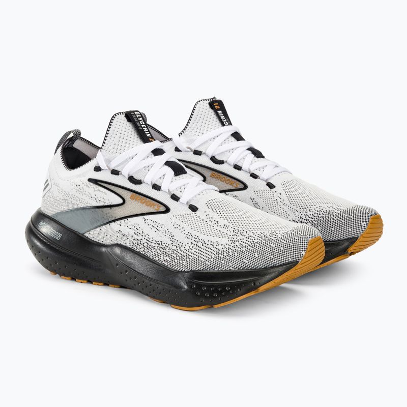 Brooks Glycerin StealthFit 21 men's running shoes white/grey/black 5