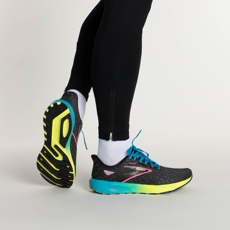 Brooks Launch 10 men's running shoes black/nightlife/blue 2