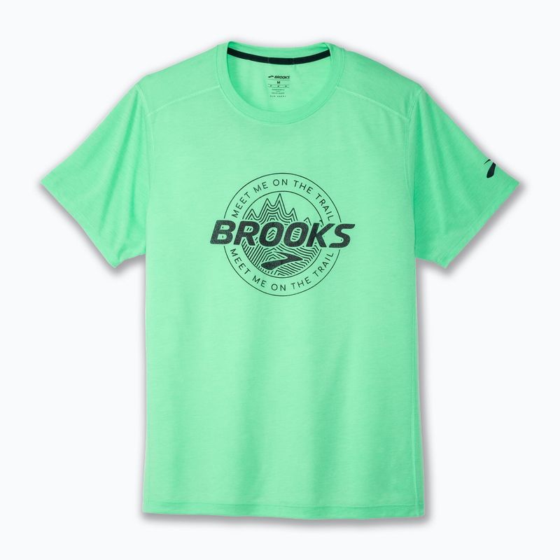 Men's Brooks Distance 3.0 hyper green/brooks trail running shirt 2