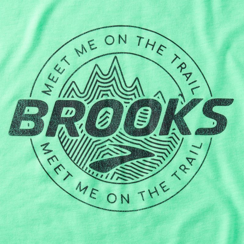 Men's Brooks Distance 3.0 hyper green/brooks trail running shirt 3