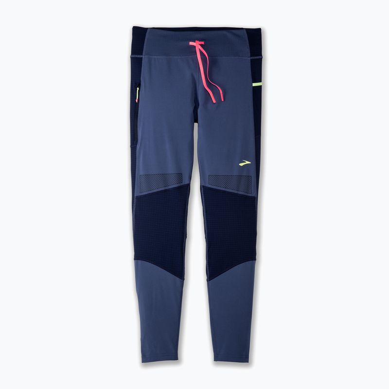 Women's Brooks High Point ocean/navy running leggings 8