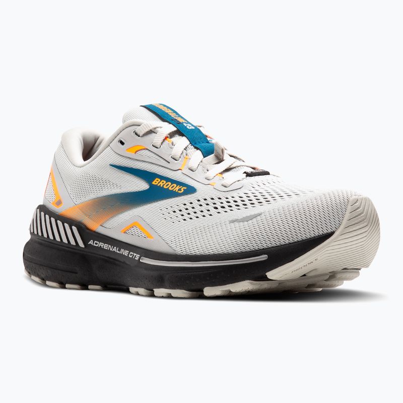 Brooks Adrenaline GTS 23 GTX men's running shoes oyster mushroom/orange/blue 8