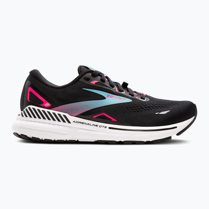 Women's running shoes Brooks Adrenaline GTS 23 GTX black/knockout pink/aqua 9