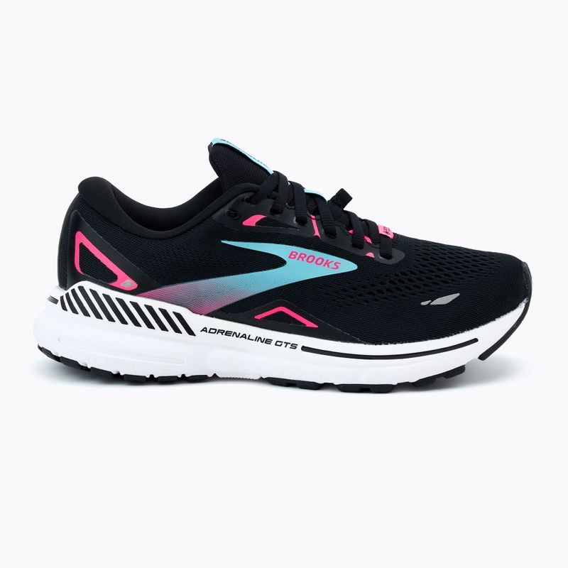 Women's running shoes Brooks Adrenaline GTS 23 GTX black/knockout pink/aqua 2