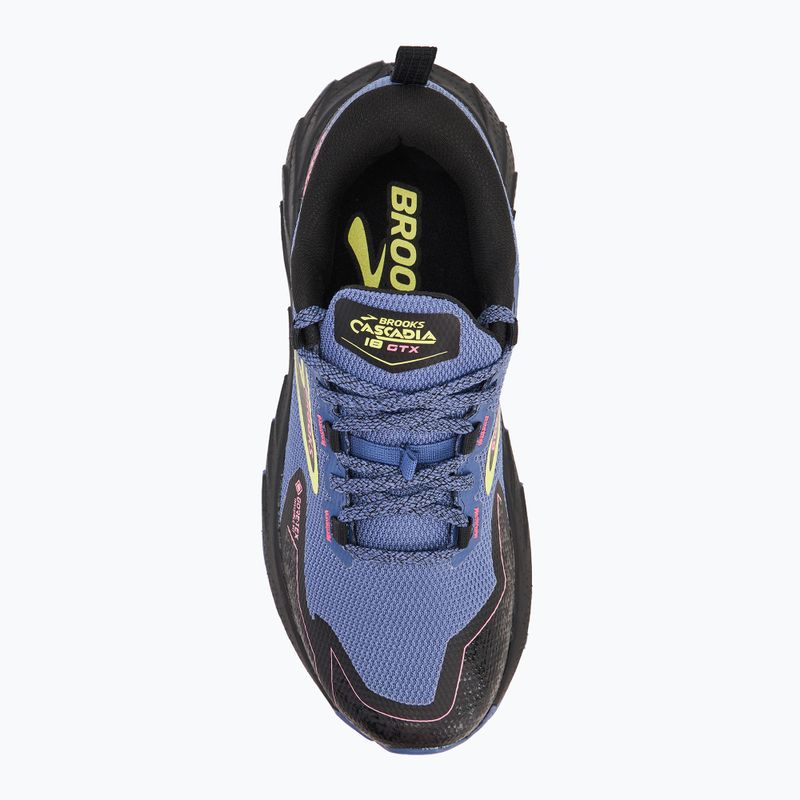 Women's running shoes Brooks Cascadia 18 GTX grey blue/black/pink 5