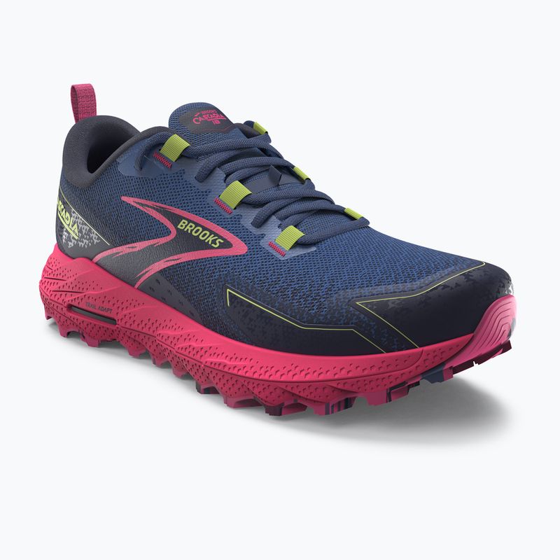 Brooks Cascadia 18 women's running shoes grey blue/pink/sunny lime 15