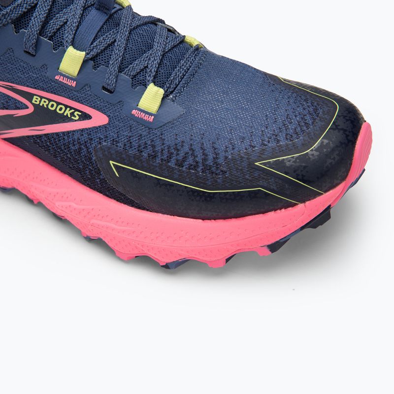 Brooks Cascadia 18 women's running shoes grey blue/pink/sunny lime 7