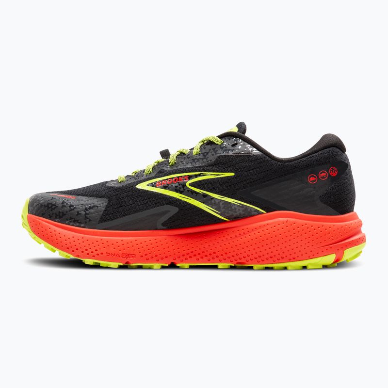 Brooks Divide 5 GTX men's running shoes black/cherry/lime 10