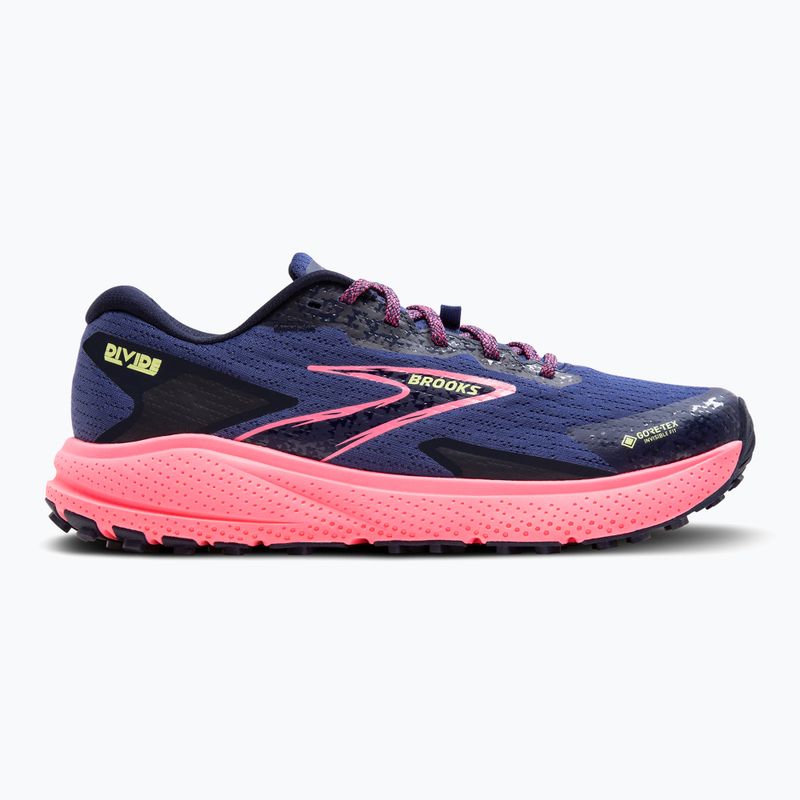 Brooks Divide 5 GTX women's running shoes grey blue/pink/lime 9