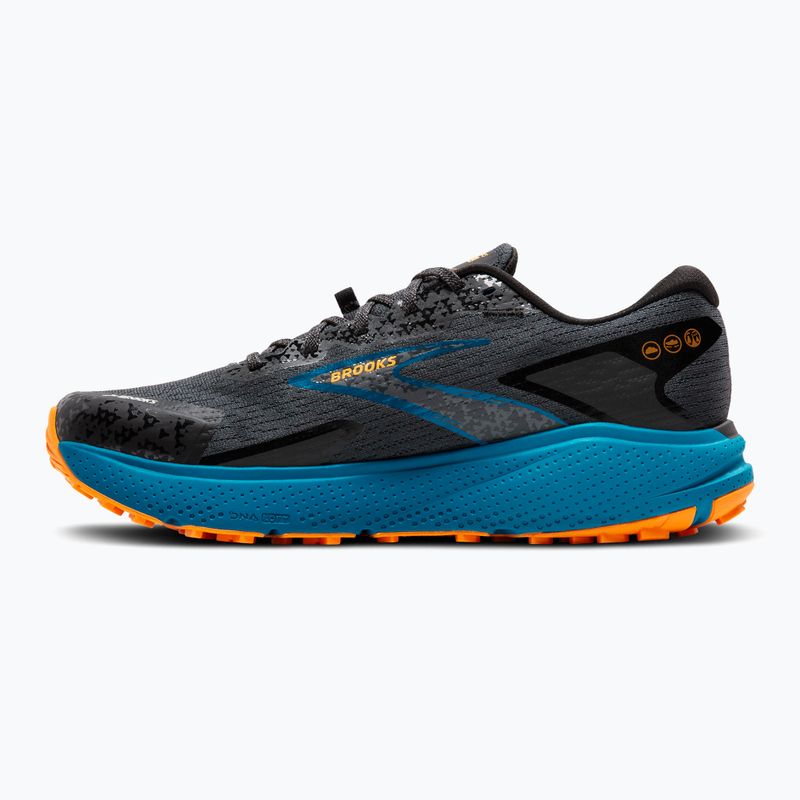 Brooks Divide 5 men's running shoes ebony/blue sapphire/orange 10