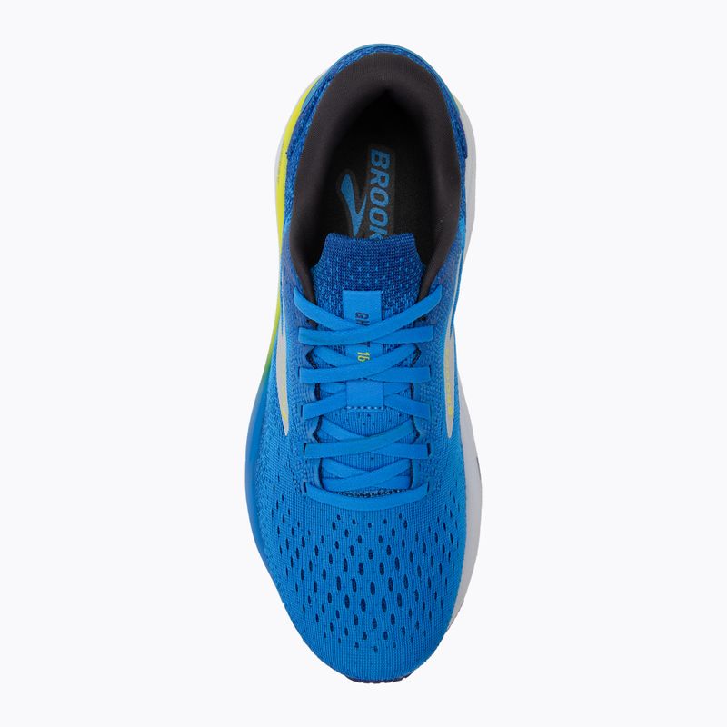 Men's running shoes Brooks Ghost 16 electric blue/navy/lemon 5