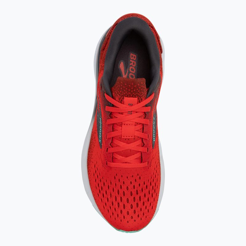 Brooks Ghost 16 men's running shoes fiery red/ebony/cockatoo 5