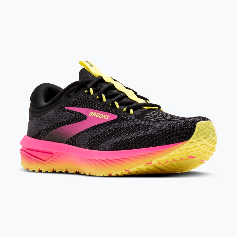 Brooks Revel 7 women's running shoes black/pink/lemon tonic 8