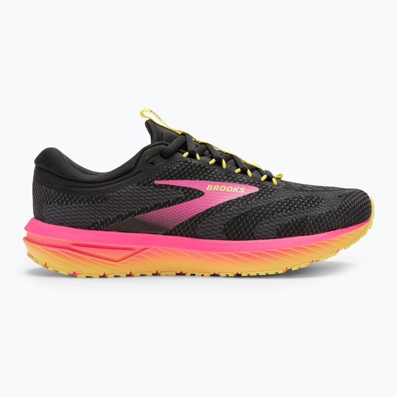 Brooks Revel 7 women's running shoes black/pink/lemon tonic 2