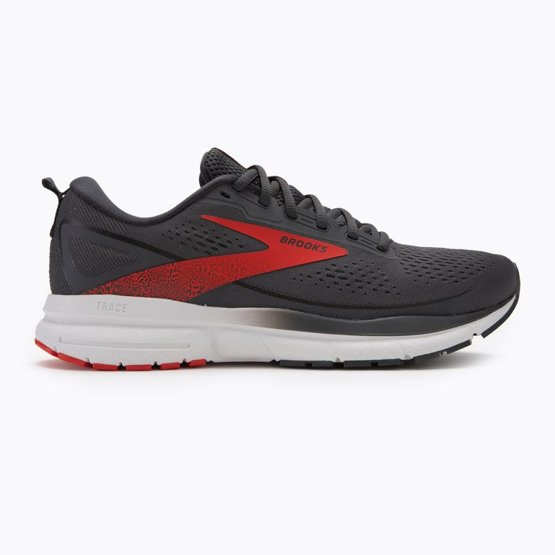 Brooks Trace 3 men's running shoes ebony/fiery red/white 2