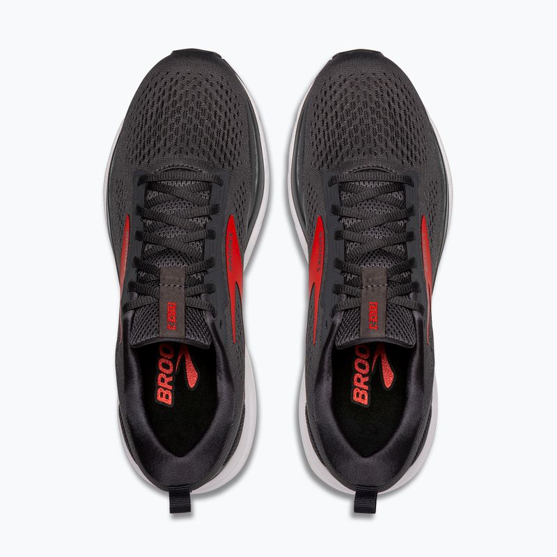 Brooks Trace 3 men's running shoes ebony/fiery red/white 12