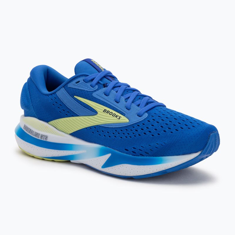 Men's running shoes Brooks Adrenaline GTS 24 wide fit cobalt/neo yellow/peacoat