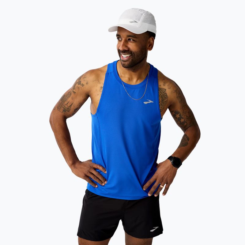 Men's running tank top Brooks Atmosphere Singlet 3.0 neo blue 4