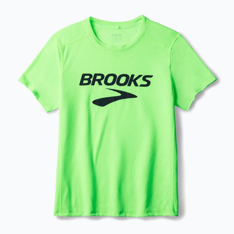 Men's running T-shirt Brooks Distance 3.0 neo limeade/brooks logo 6