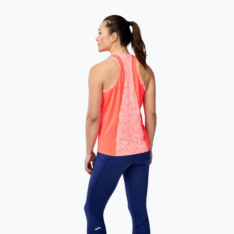 Women's running tank top Brooks Sprint Free Tank 3.0 neo cayenne speedscape 2