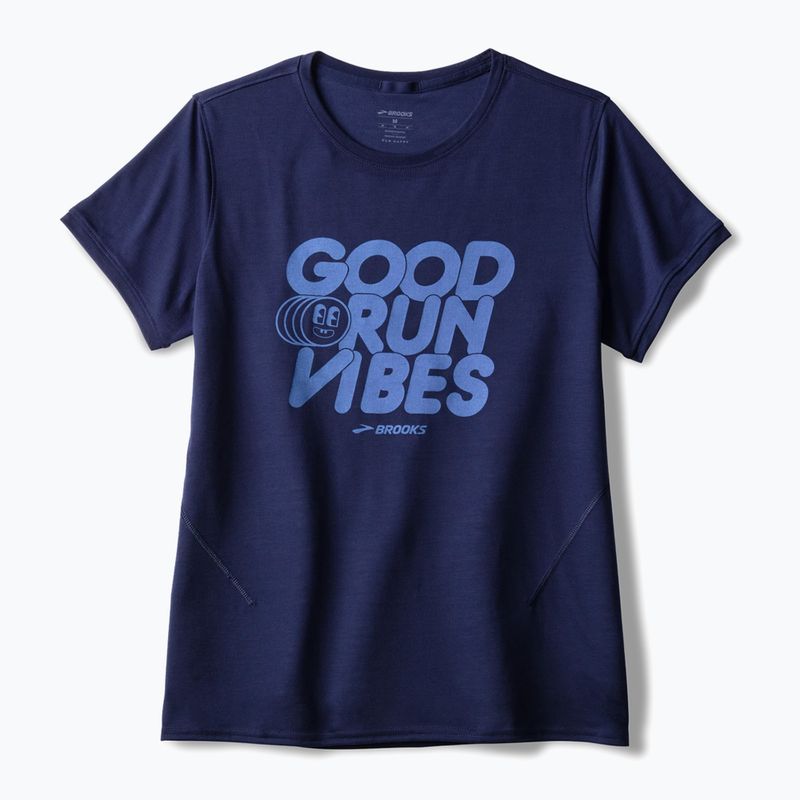 Women's Brooks Distance 3.0 midnight/good run vibes running shirt 5