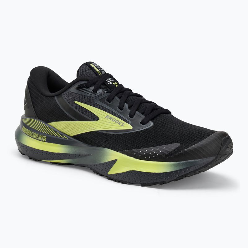 Men's running shoes Brooks Adrenaline GTS 24 Weatherized black/ebony/new yellow
